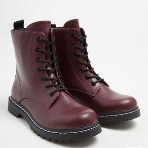 Torrid WW Burgundy Lace Up Combat Boots!